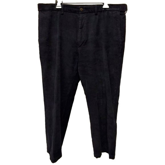 Haggar Mens Pleated Navy Classic Fit Straight Leg Dress Pants Slacks Size 40x30 - Picture 1 of 6